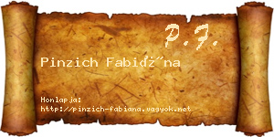 Pinzich Fabiána névjegykártya